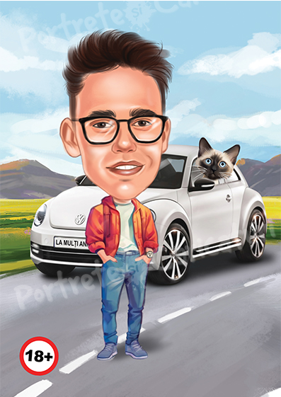 Caricatură digitală color - Majorat