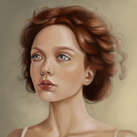 Portret digital color - Tânără