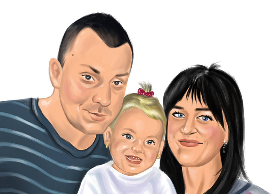 Portret digital color - Familie