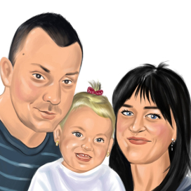 Portret digital color - Familie