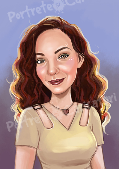 Portret digital color - Tânără